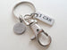 Swimming Keychain with I Can Charm and Swivel Clasp Hook, Swimmer or Coach Keychain