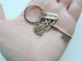 Social Worker Gift Keychain with Bronze Key and Thank You Charm, Community Advocate Gift, Appreciation Gift