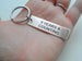8 Year Anniversary Gift • Bronze Tag Keychain Engraved w/ "8 Years & Counting" by Jewelry Everyday