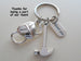 Hammer, Face Mask, & Thank You Charm Keychain, Builder or Volunteer Appreciation Keychain