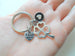 Clover Charm Keychain with I Love you Heart Charm and Circle Charm with a Heart Shape - Lucky to Have You, Couples Keychain