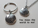 World Globe Necklace and Keychain Set