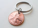 17 Year Anniversary Gift • 2008 Penny Keychain with Engraved Heart Around Year by Jewelry Everyday