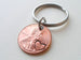 14 Year Anniversary Gift • 2008 Penny Keychain w/ Engraved Heart Around Year by Jewelry Everyday