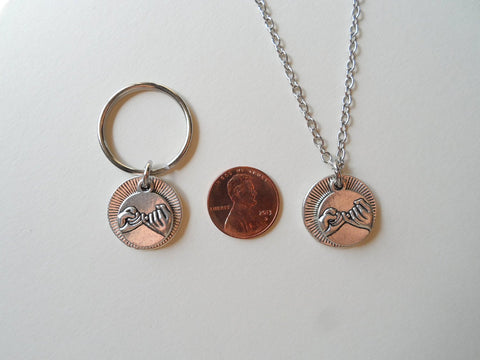 Pinky Promise Necklace & Keychain Set