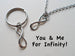 Infinity Symbol Necklace and Keycahin Set