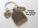 Bronze Speech Therapist Keychain, Speech Language Pathologist Keychain with Tree, SLP Heart, and Thank You Charm, Appreciation Gift