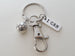 Soccer Ball Keychain with I Can Charm and Swivel Clasp Hook, Soccer Player or Coach Keychain