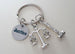 Lawyer or Paralegal Charm Keychain with Engraved Justice Tag, Scales of Law & Gavel Charm KeyChain