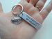 Aluminum Engraved Keychain Tag with Football Charm, Engraved with "You Caught My Heart"