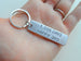 3 Year Anniversary Gift • Aluminum Tag Keychain Hand Stamped w/ "1,095 Days, Happy 3rd" by Jewelry Everyday