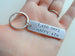 Aluminum Tag Keychain Stamped with "1,460 Days, Happy 4th"; Hand Stamped 4 Year Anniversary Couples Keychain