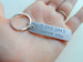 Aluminum Tag Keychain Stamped with "3,285 Days, Happy 9th"; Hand Stamped 9 Year Anniversary Couples Keychain
