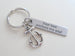 Anchor Keychain With Steel Tag Engraved "Your Love Anchors My Soul"; Couples Keychain