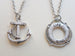 Anchor & Lifesaver Ring Necklace Set -You Be My Anchor I'll Keep You Afloat