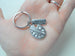 Art Palette Charm Keychain with "Inspire" Tag Charm, Add-on Letter and Birthstone Charm Options