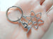 Atom & Microscope Keychain, Science Keychain, Physics Keychain, Chemistry Keychain, Microbiologist Gift