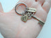 Physical Therapist Gift Keychain with PT Heart, Bronze Key and Thank You Charm, Physical Therapy Office Staff Appreciation Gift