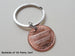 Double Keychain Set 2003 Penny Keychains with Engraved Heart Around Year; 19 Year Anniversary Gift, Couples Keychain