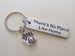 Aluminum Tag Keychain Engraved with "There's No Place Like Home" and Baseball Mitt Charm Keychain; Engraved Couples Keychain