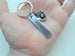 Baseball Mitt Charm Keychain and Steel Tag Engraved with "My MVP", Baseball Fan Keychain Gift