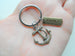 Bronze Anchor & Family Charm Keychain, Family Gift, Family Reunion Gift