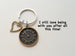 Bronze Clock Keychain With Heart Charm - I Still Love Being With You After All This Time; Couples Keychain