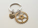 Bronze Gear Keychain Appreciation Gift - Thanks for Being an Essential Part of Our Team