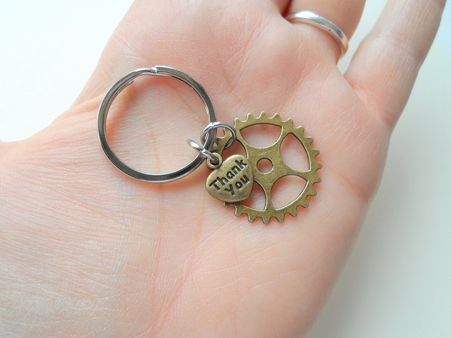 gear keychain Bronze Gear Keychain