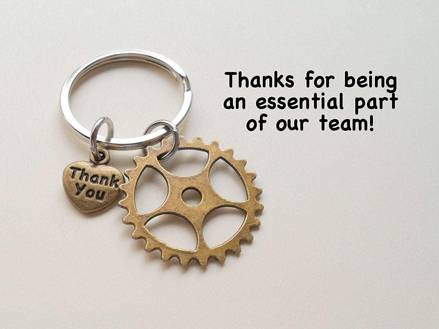 gear keyring Bronze Gear Keychain