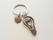 Bronze Light Bulb Charm Keychain - Thanks for Helping to Make My Future Bright; Teacher Gift