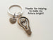 Bronze Light Bulb Charm Keychain - Thanks for Helping to Make My Future Bright; Teacher Gift
