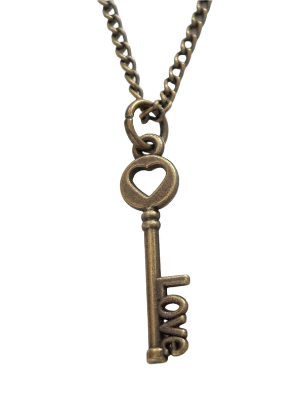 Bronze Love Key Necklace - You've Got The Key To My Heart