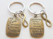 Bronze Mother and Daughter Saying Keychain Set, Love Between Is Forever, With Infinity Charm