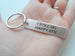 Personalized 8 Year Anniversary Gift • Bronze Tag Keychain Custom Engraved; Backside Options