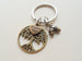 Teacher Appreciation Gifts • "Thank You" Tag & Bronze Tree & Seeds Keychain by JewelryEveryday w/ "Teachers plant seeds that grow forever!" Card