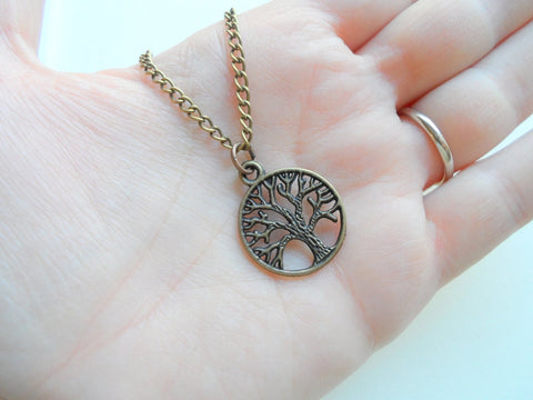 Bronze Tree of Life Pendant Necklace