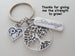 Physical Therapist Appreciation Gift Keychain, Thank You Gift for Clinic Staff, Tree, Strong Tag & PT Charm