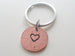 Centered Heart Stamped on 2016 Penny Keychain; 6 Year Anniversary Gift
