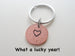 Centered Heart Stamped on 2016 Penny Keychain; 8 Year Anniversary Gift