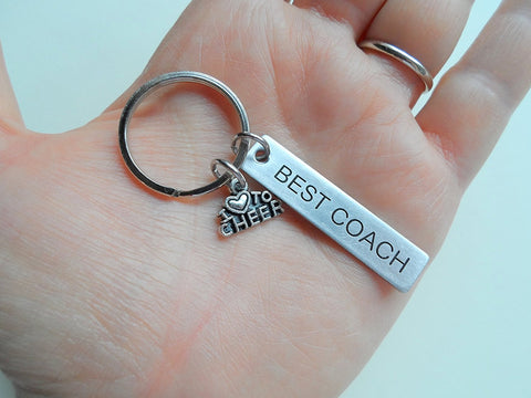 Cheer Coach Appreciation Gift • Engraved "Best Coach" Keychain | Jewelry Everyday