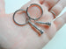 Personalized, Matching Couples King & Queen Chess Piece Keychains w/ Customization