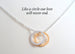 Circle Necklace, Silver Ring and Gold Ring - Like a Circle Our Love Will Never End