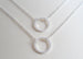 Circle Necklaces, Set of 2, Like a Circle Our Love Will Never End - Silver