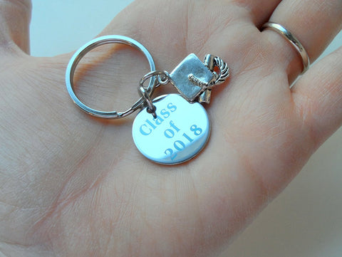 2023 Graduation Gift • Handmade Class of 2023 Keychain w/ Graduation Cap