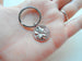 Clover Charm Layered Over 2018 US One Cent Penny Keychain; 7 Year Anniversary Gift, Couples Keychain
