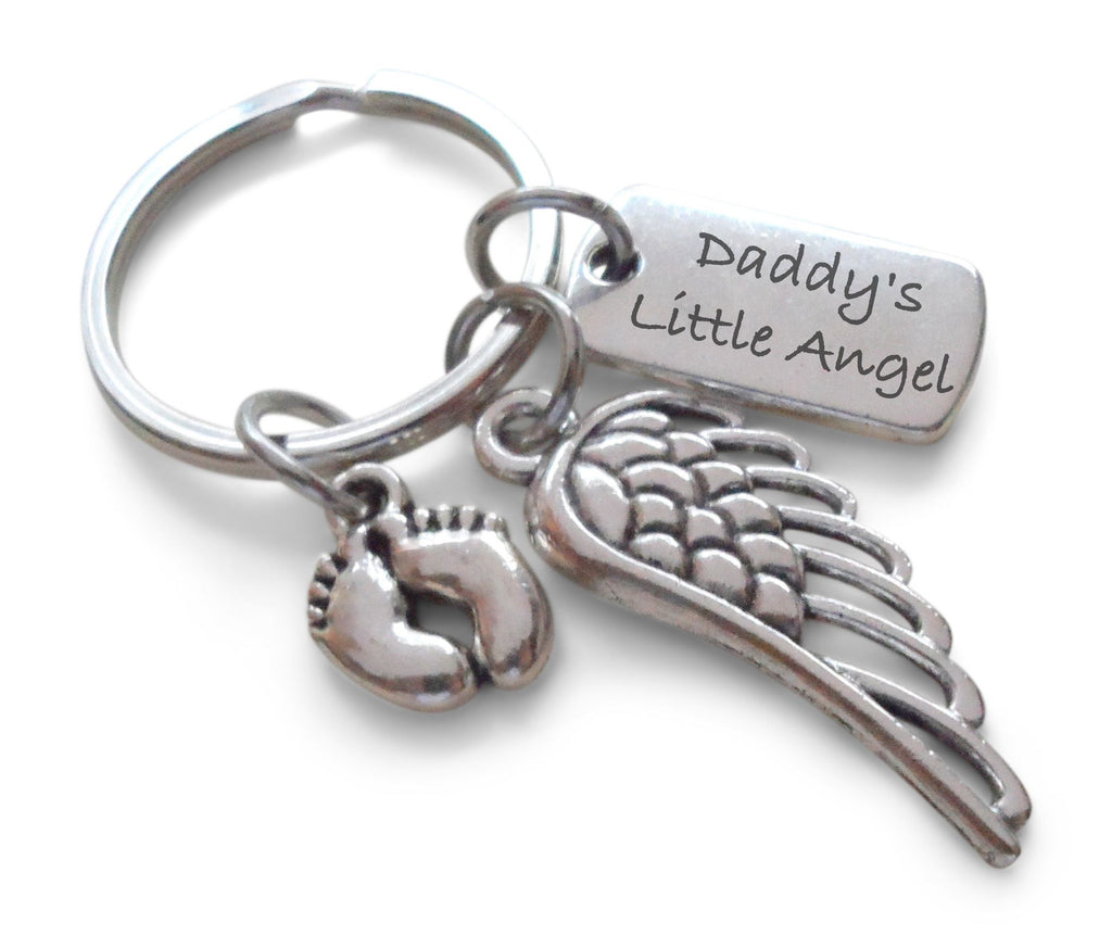 Custom Baby Memorial Charm Keychain, Infant Loss Gift, Miscarriage Stillborn, Memorial Keychain