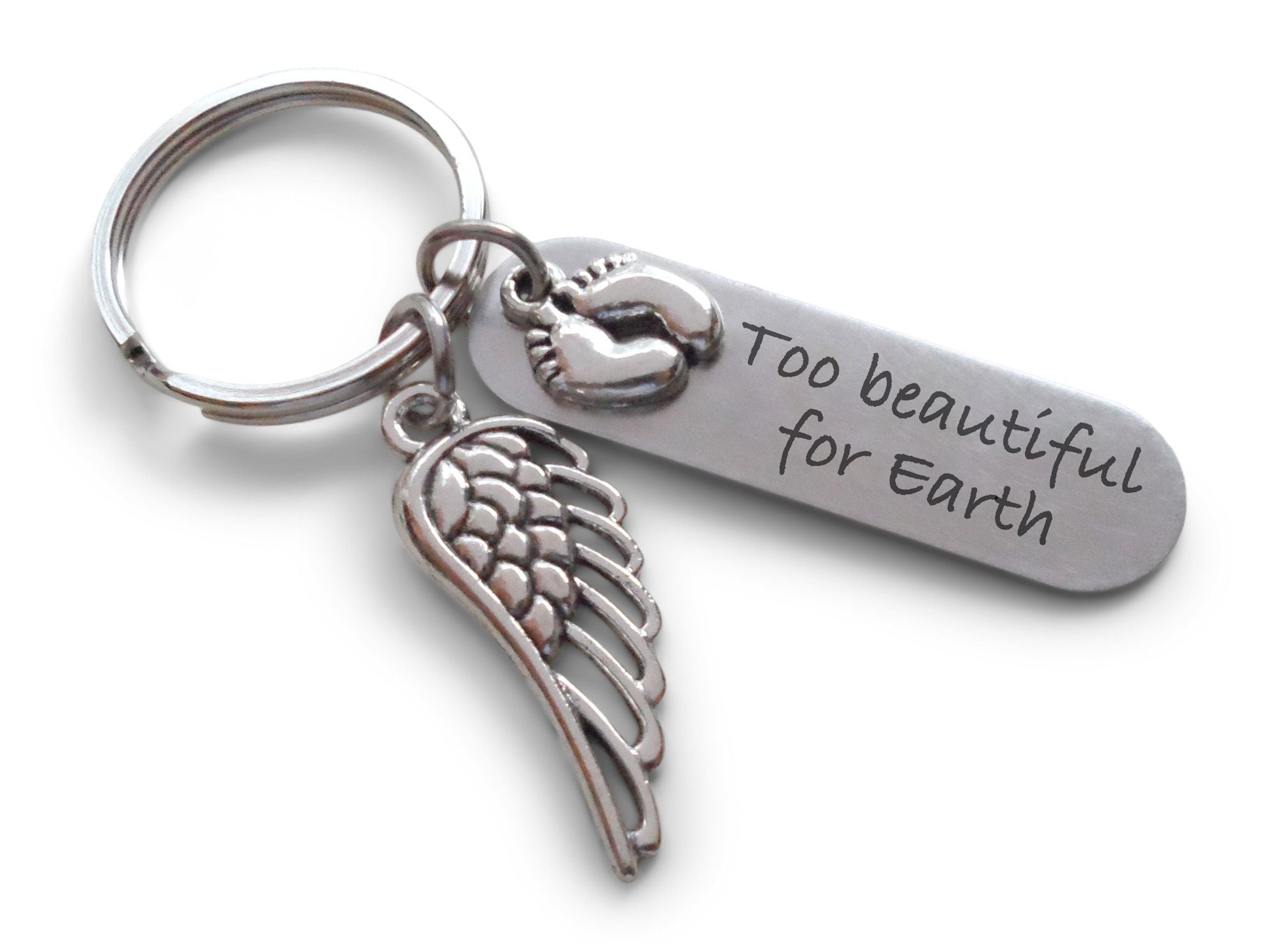 Baby Memorial Charm Keychain, Infant Loss Gift, Miscarriage