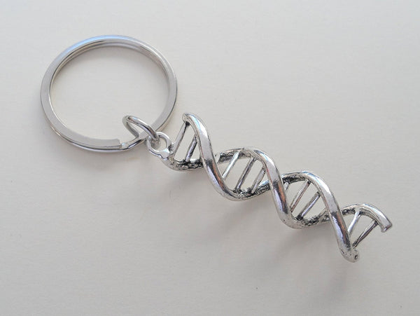DNA Molecule Double Helix Keychain, Science Keychain