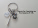 Dad Baseball Keychain, Baseball Glove & Baseball Bat charm; Father's Gift